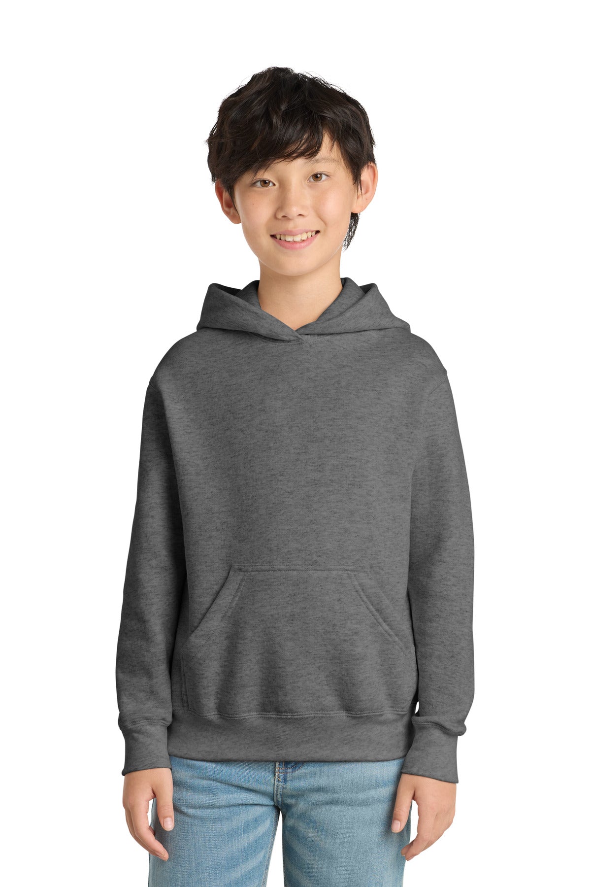 Port & Co Youth Core Fleece Pullover Hooded Sweatshirt.  PC90YH