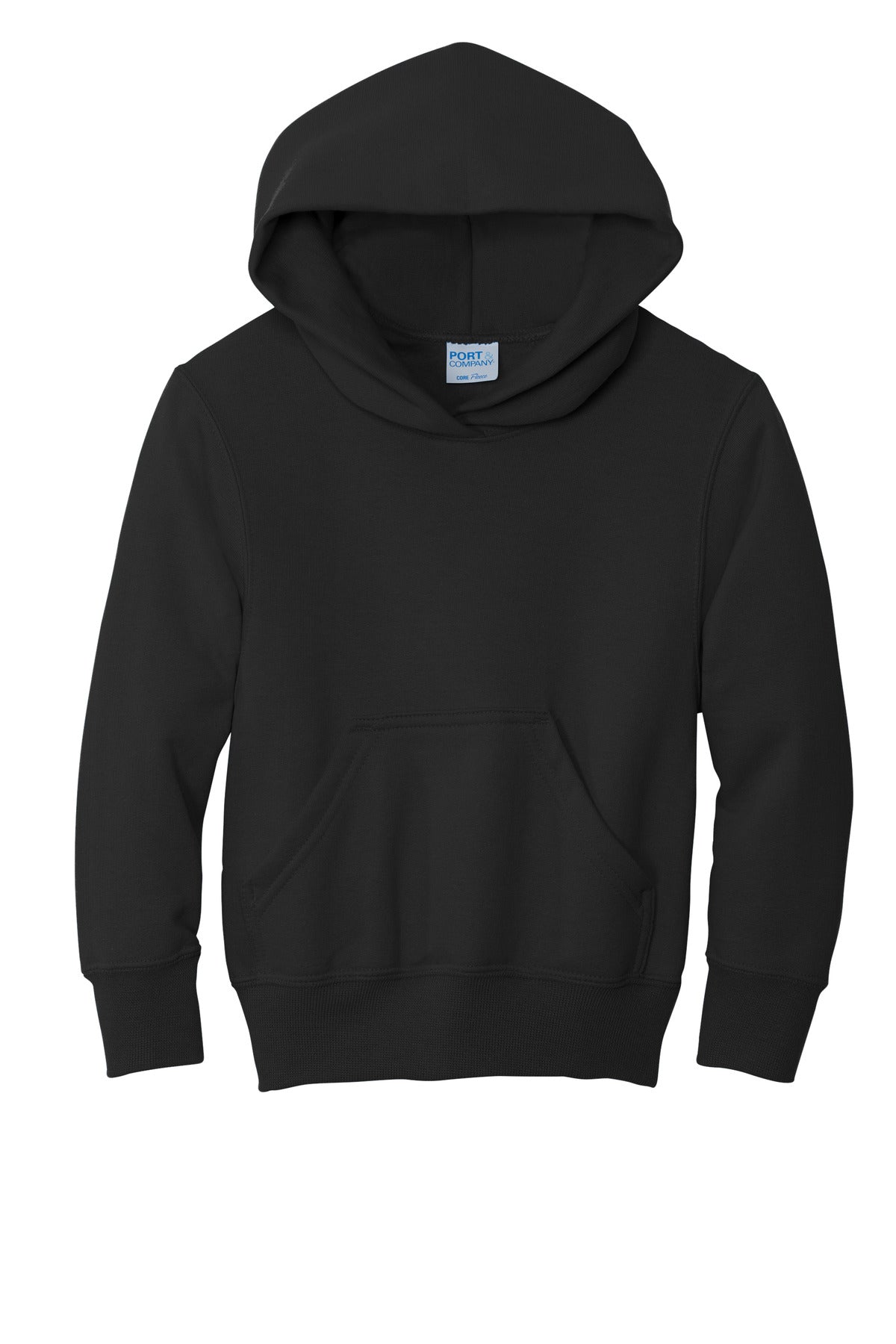 Port & Co Youth Core Fleece Pullover Hooded Sweatshirt.  PC90YH