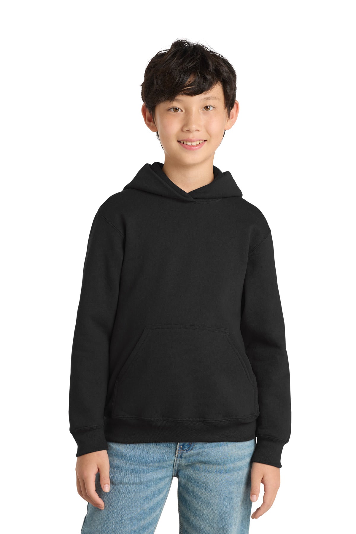 Port & Co Youth Core Fleece Pullover Hooded Sweatshirt.  PC90YH