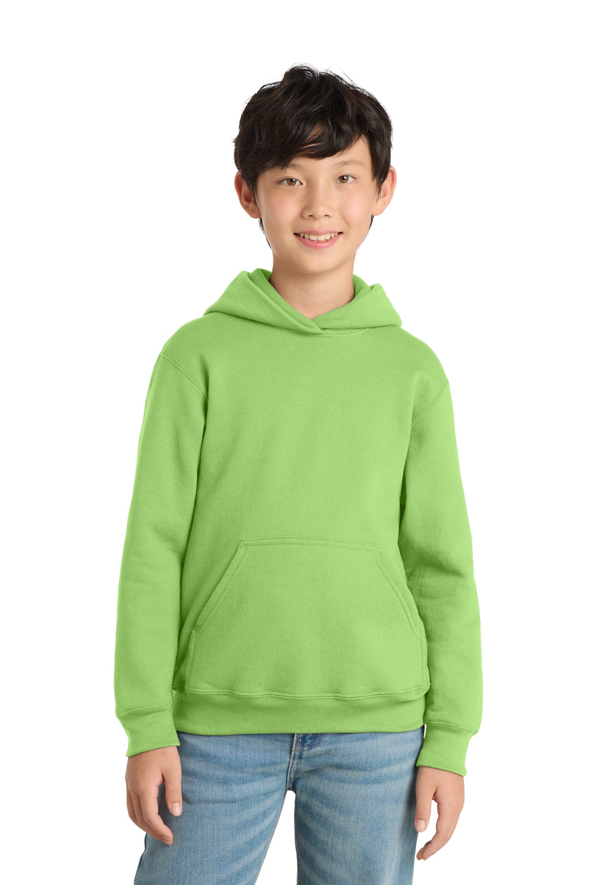 Port & Co Youth Core Fleece Pullover Hooded Sweatshirt.  PC90YH