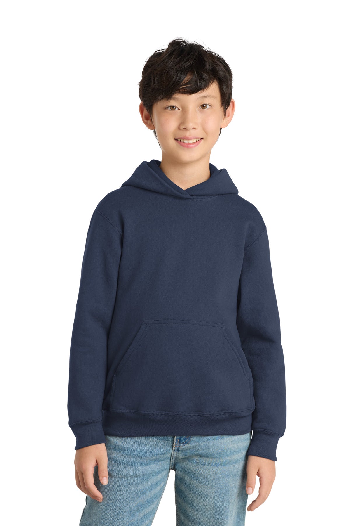 Port & Co Youth Core Fleece Pullover Hooded Sweatshirt.  PC90YH