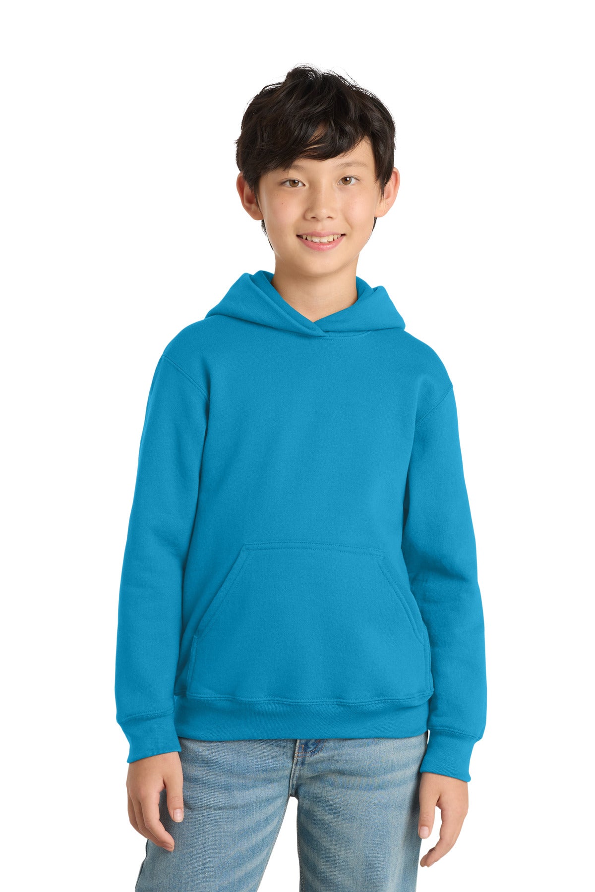 Port & Co Youth Core Fleece Pullover Hooded Sweatshirt.  PC90YH