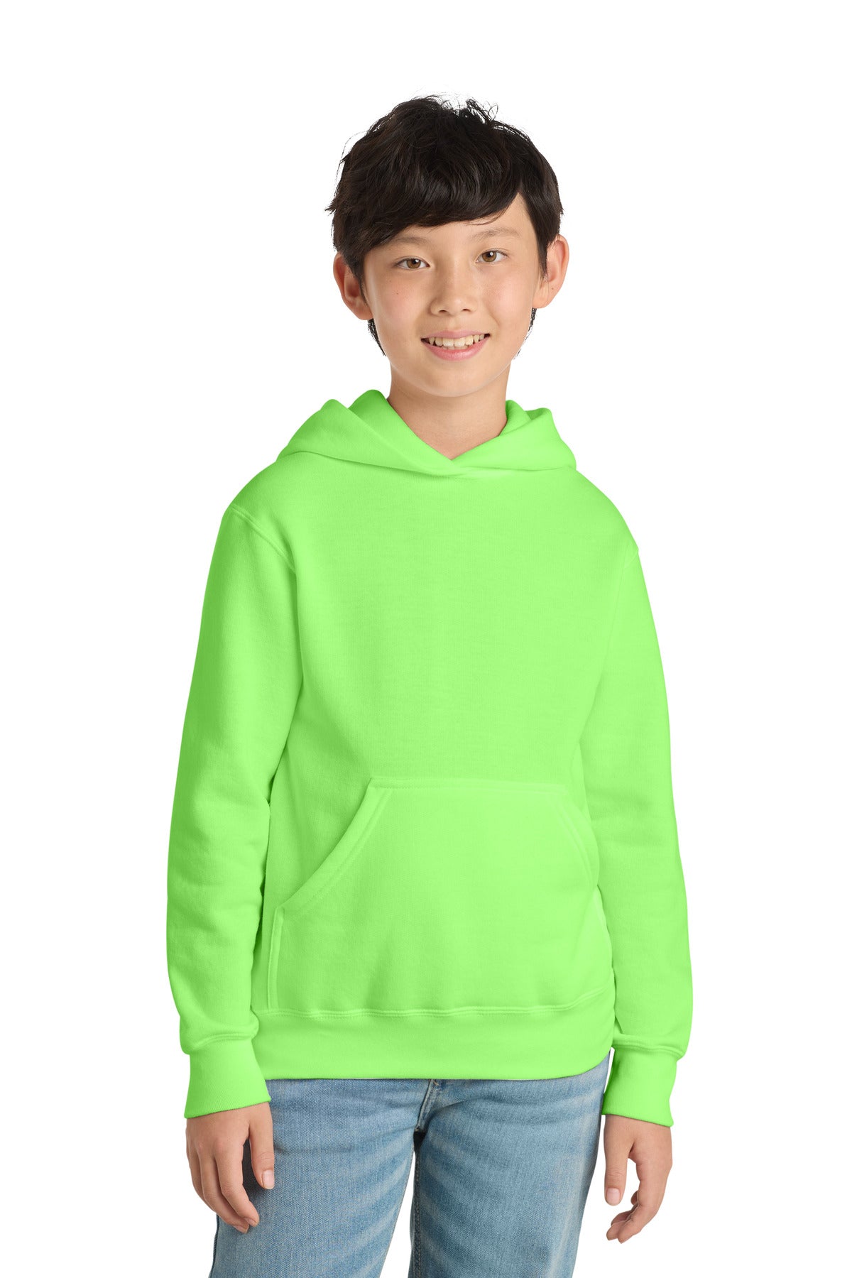 Port & Co Youth Core Fleece Pullover Hooded Sweatshirt.  PC90YH