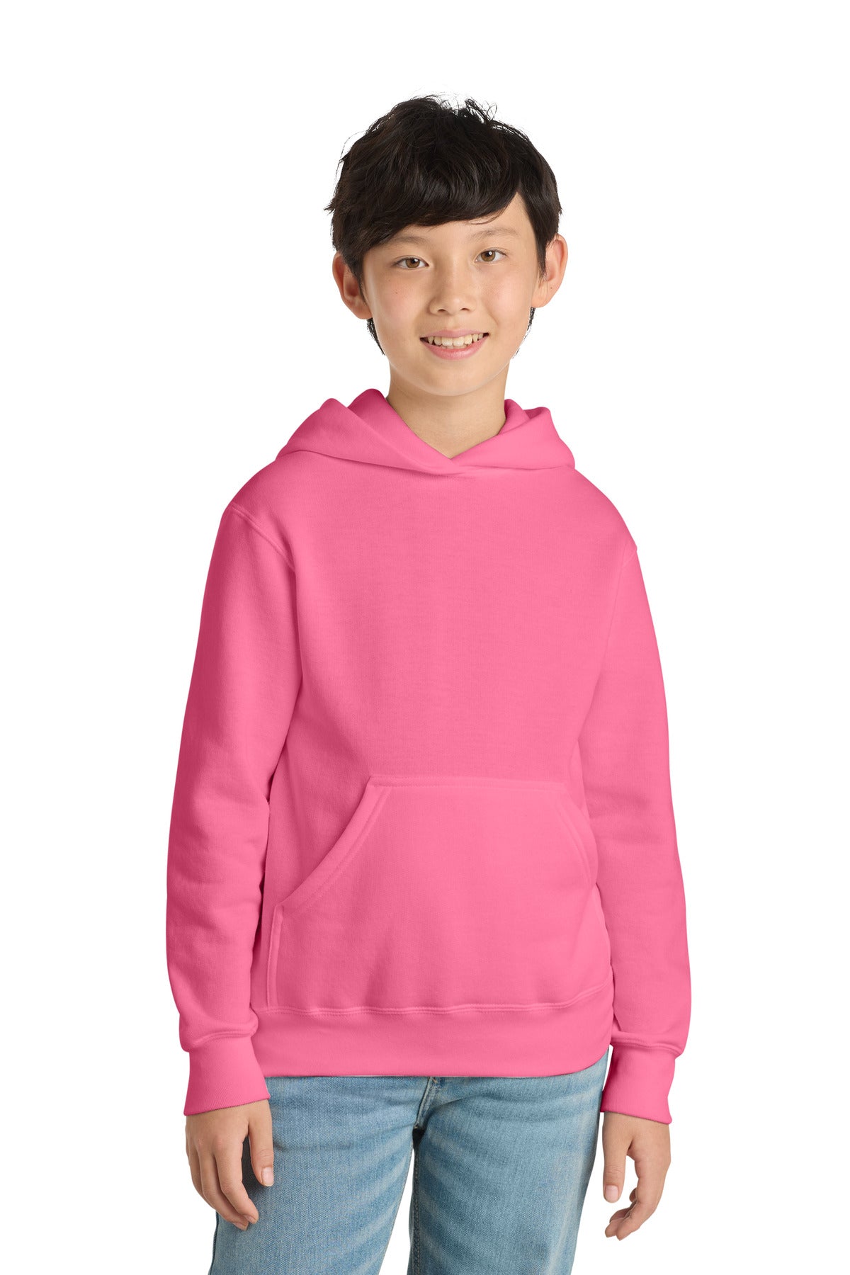 Port & Co Youth Core Fleece Pullover Hooded Sweatshirt.  PC90YH