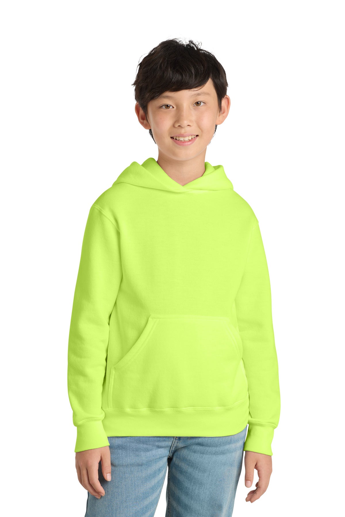 Port & Co Youth Core Fleece Pullover Hooded Sweatshirt.  PC90YH