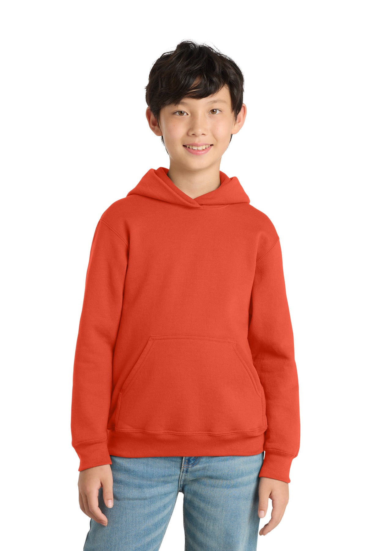 Port & Co Youth Core Fleece Pullover Hooded Sweatshirt.  PC90YH