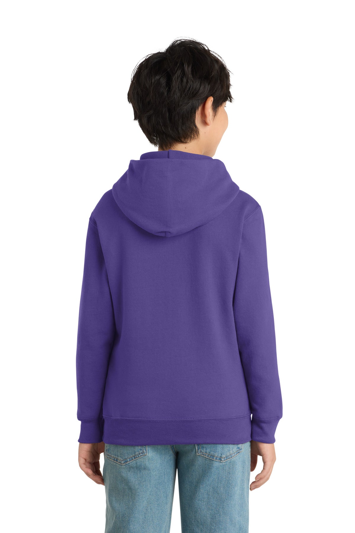 Port & Co Youth Core Fleece Pullover Hooded Sweatshirt.  PC90YH