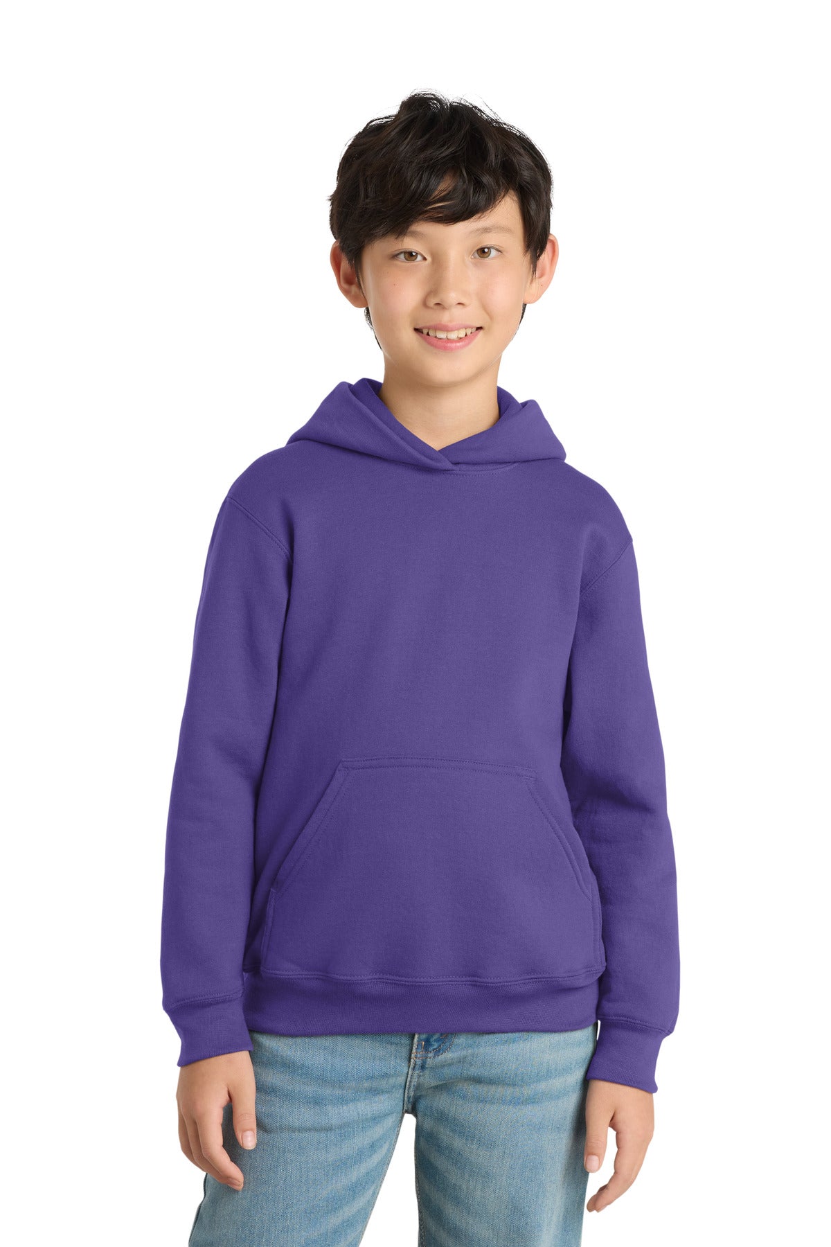 Port & Co Youth Core Fleece Pullover Hooded Sweatshirt.  PC90YH