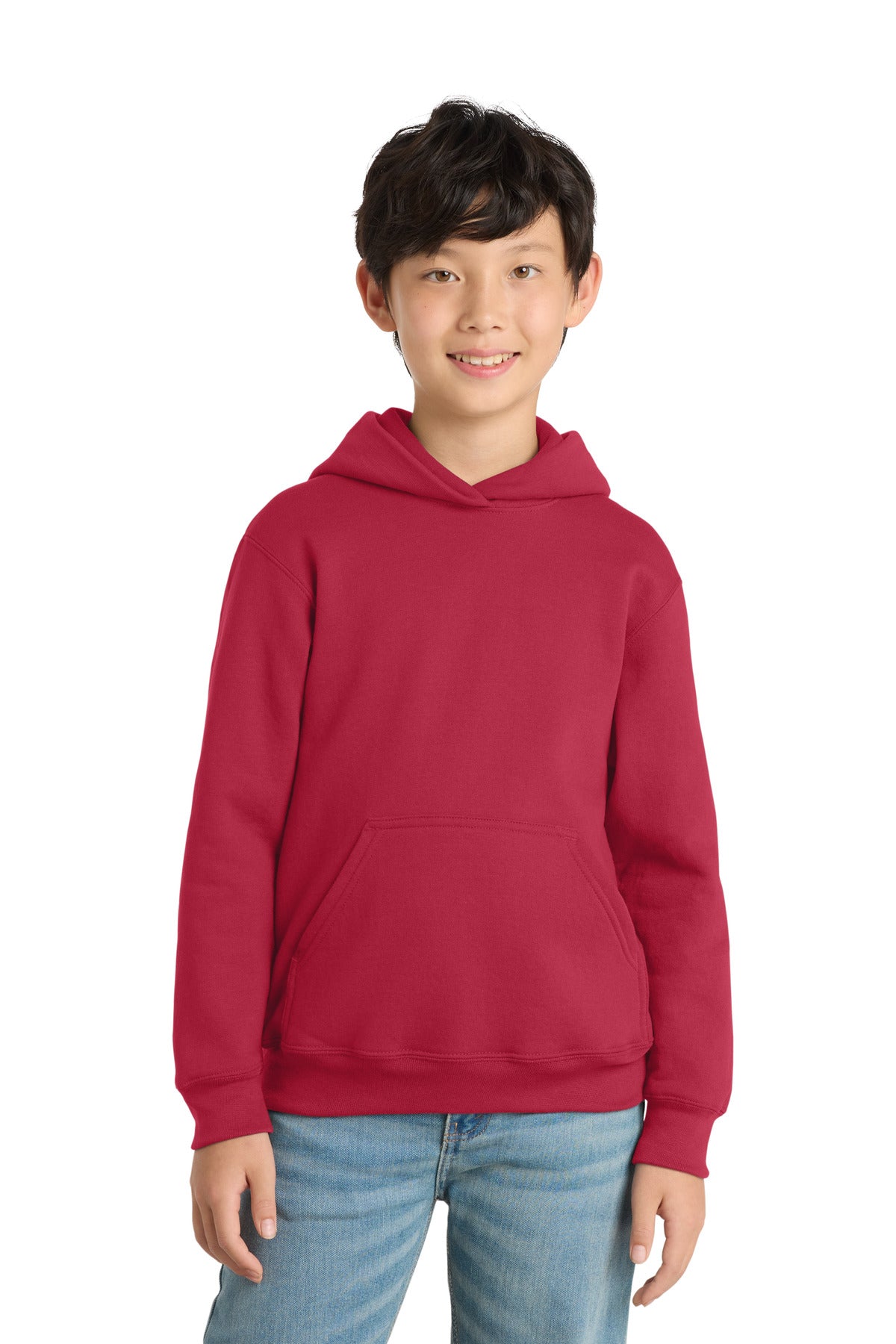 Port & Co Youth Core Fleece Pullover Hooded Sweatshirt.  PC90YH