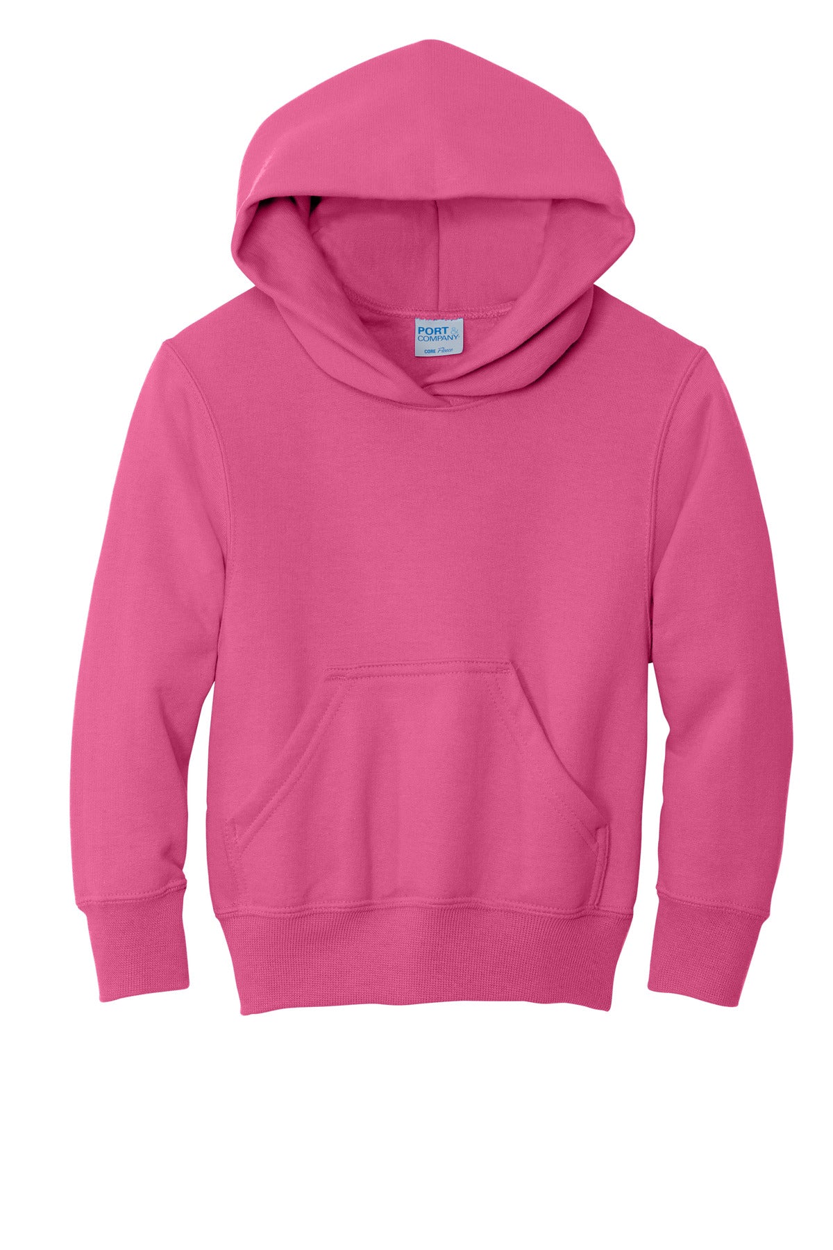 Port & Co Youth Core Fleece Pullover Hooded Sweatshirt.  PC90YH