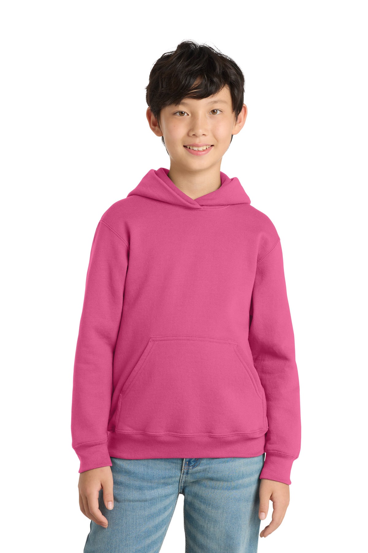 Port & Co Youth Core Fleece Pullover Hooded Sweatshirt.  PC90YH