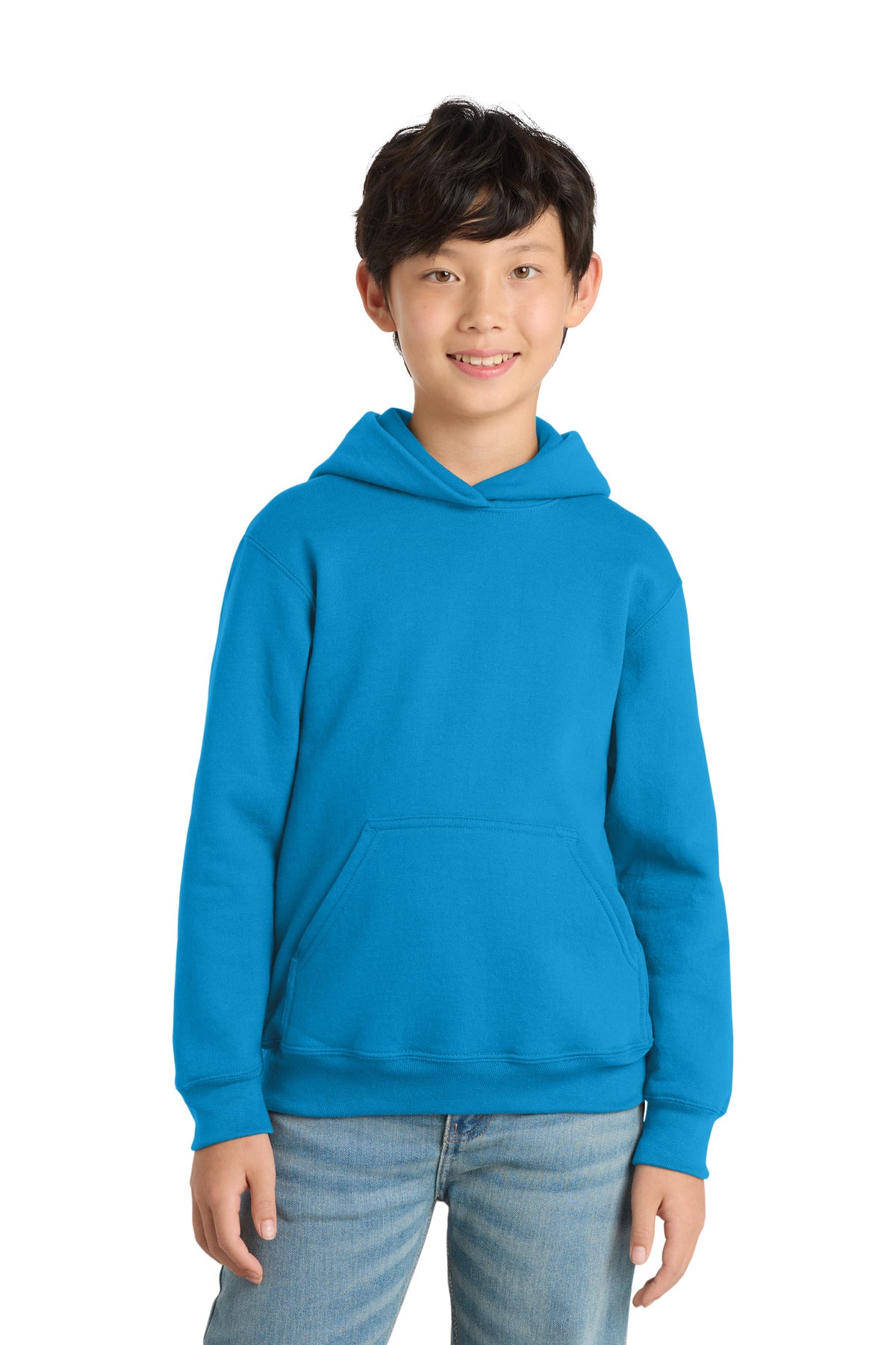 Port & Co Youth Core Fleece Pullover Hooded Sweatshirt.  PC90YH