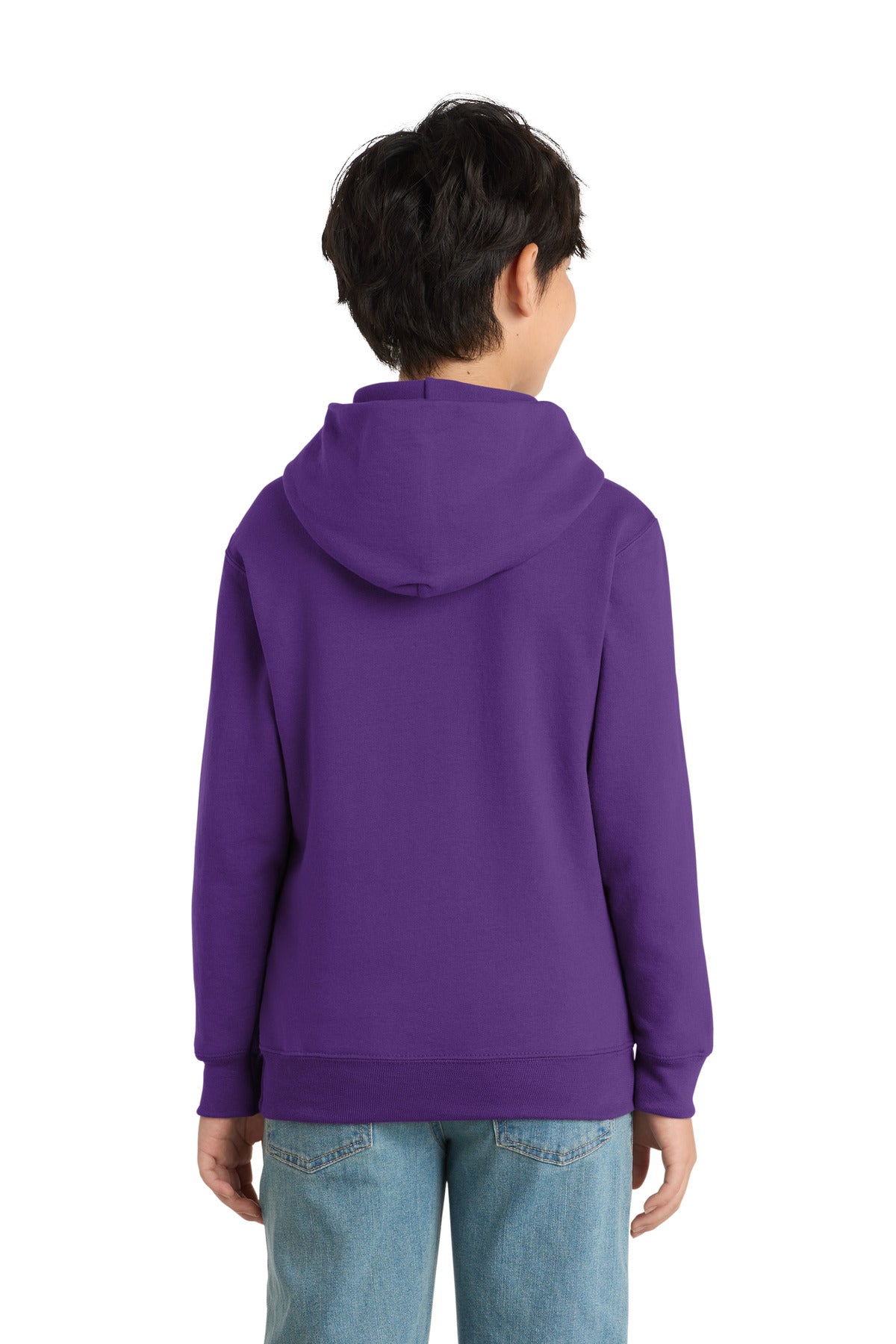 Port & Co Youth Core Fleece Pullover Hooded Sweatshirt.  PC90YH