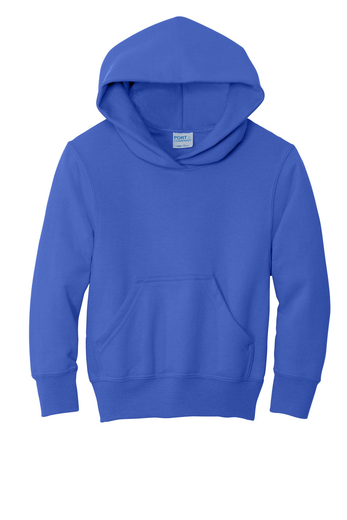 Port & Co Youth Core Fleece Pullover Hooded Sweatshirt.  PC90YH