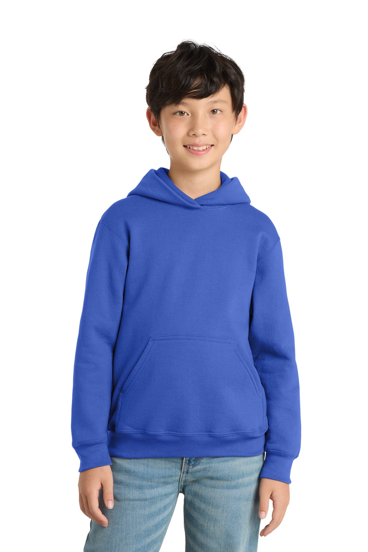 Port & Co Youth Core Fleece Pullover Hooded Sweatshirt.  PC90YH