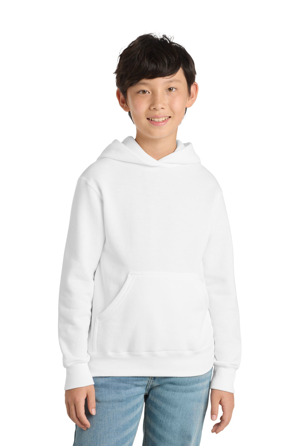 Port & Co Youth Core Fleece Pullover Hooded Sweatshirt.  PC90YH