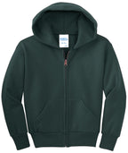 Port & Co Youth Core Fleece Full-Zip Hooded Sweatshirt.  PC90YZH