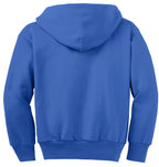 Port & Co Youth Core Fleece Full-Zip Hooded Sweatshirt.  PC90YZH
