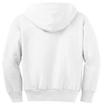 Port & Co Youth Core Fleece Full-Zip Hooded Sweatshirt.  PC90YZH