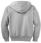 Port & Co Youth Core Fleece Full-Zip Hooded Sweatshirt.  PC90YZH