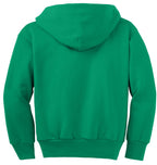 Port & Co Youth Core Fleece Full-Zip Hooded Sweatshirt.  PC90YZH