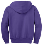 Port & Co Youth Core Fleece Full-Zip Hooded Sweatshirt.  PC90YZH