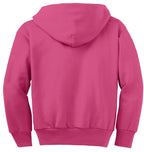 Port & Co Youth Core Fleece Full-Zip Hooded Sweatshirt.  PC90YZH