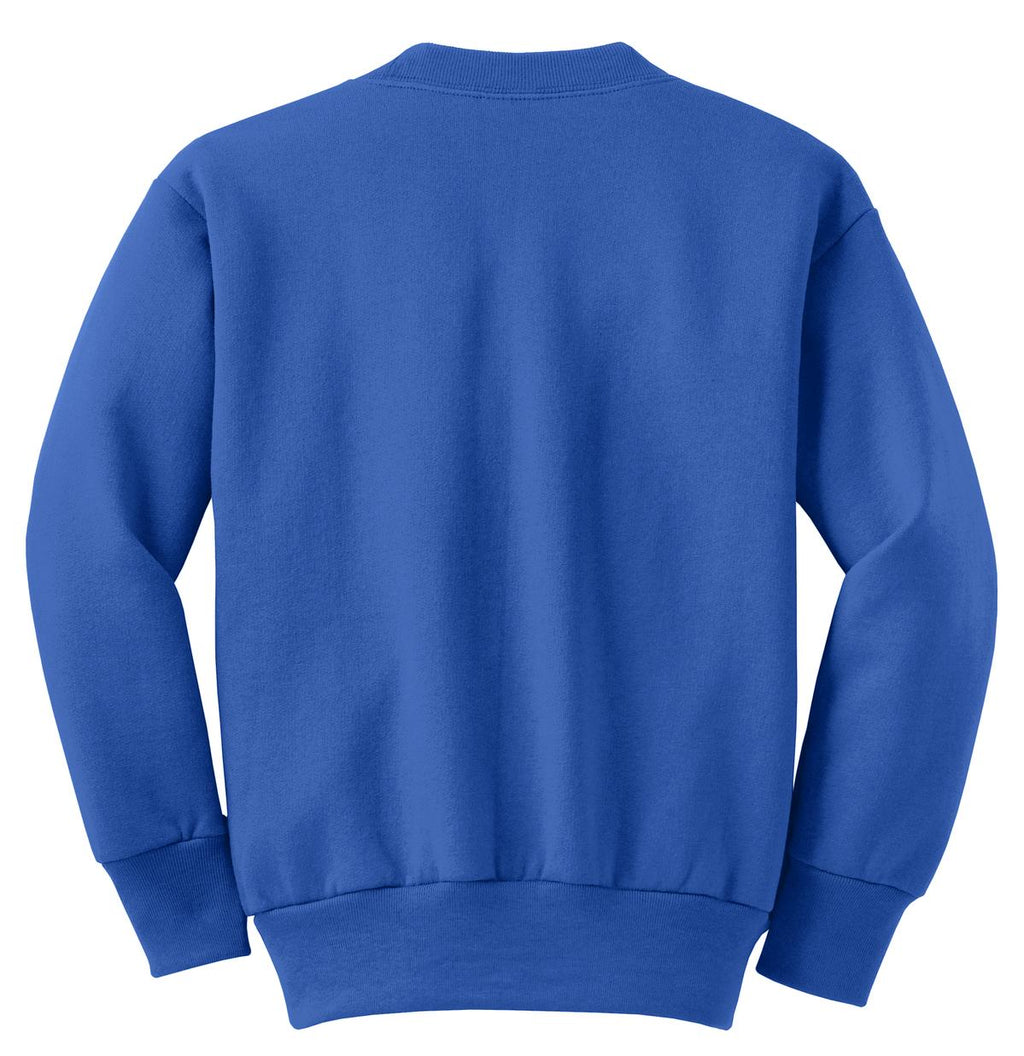 Port & Co Youth Core Fleece Crewneck Sweatshirt.  PC90Y