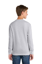 Port & Co Youth Core Fleece Crewneck Sweatshirt.  PC90Y