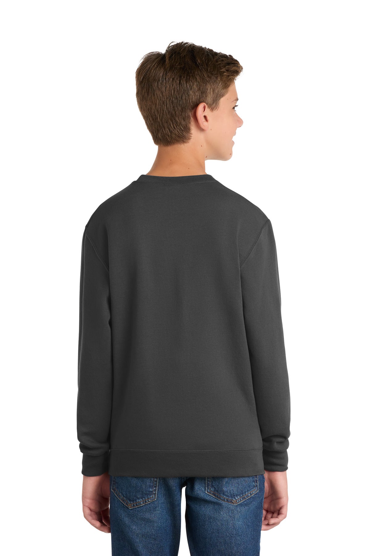 Port & Co Youth Core Fleece Crewneck Sweatshirt.  PC90Y