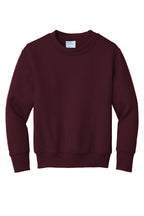Port & Co Youth Core Fleece Crewneck Sweatshirt.  PC90Y