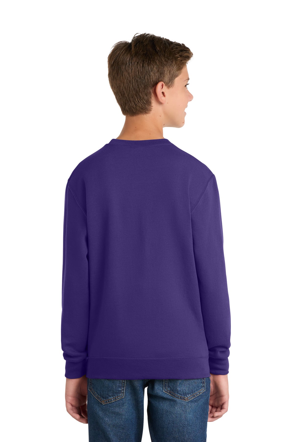 Port & Co Youth Core Fleece Crewneck Sweatshirt.  PC90Y