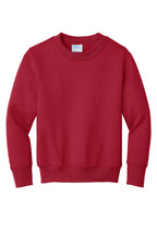 Port & Co Youth Core Fleece Crewneck Sweatshirt.  PC90Y
