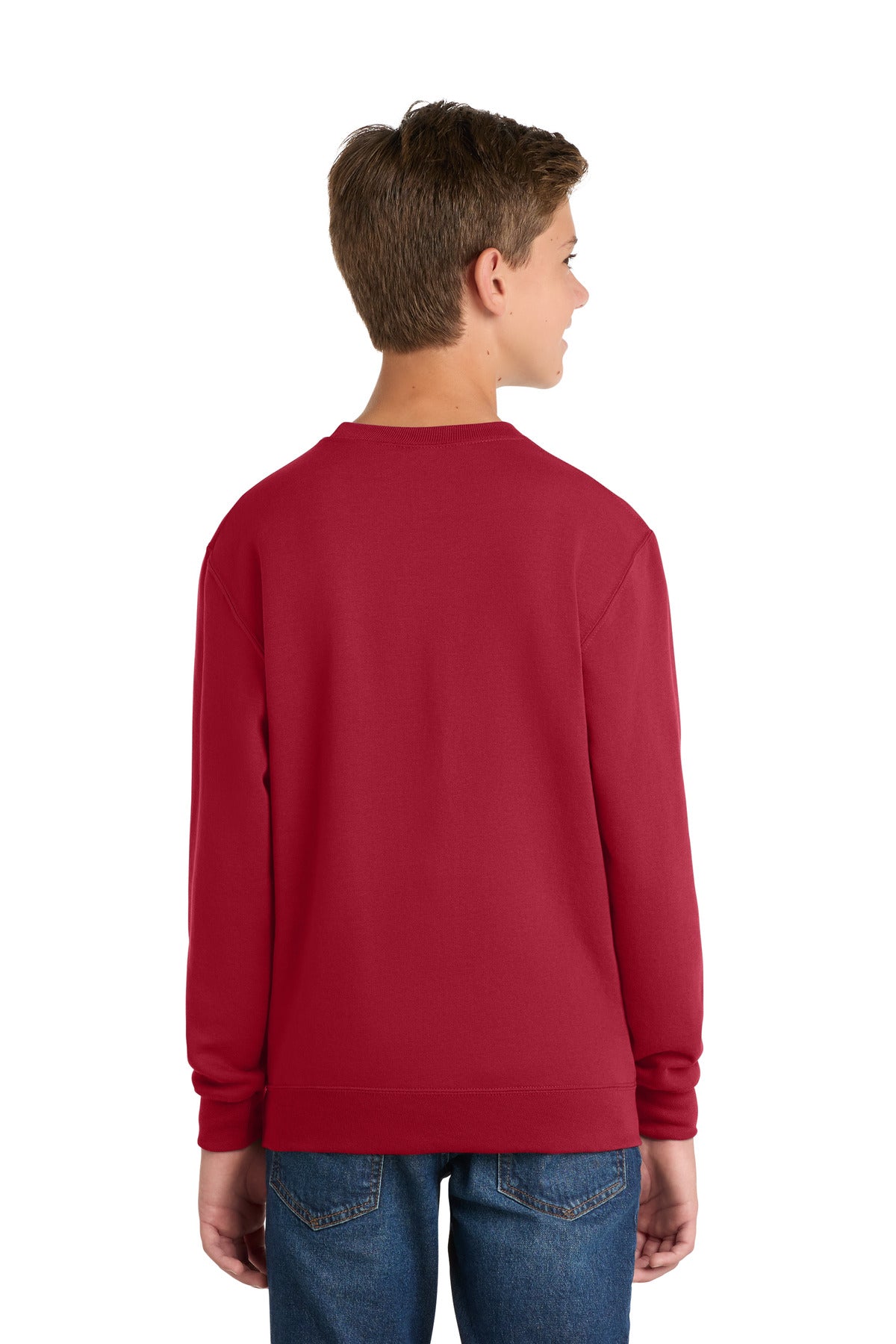 Port & Co Youth Core Fleece Crewneck Sweatshirt.  PC90Y