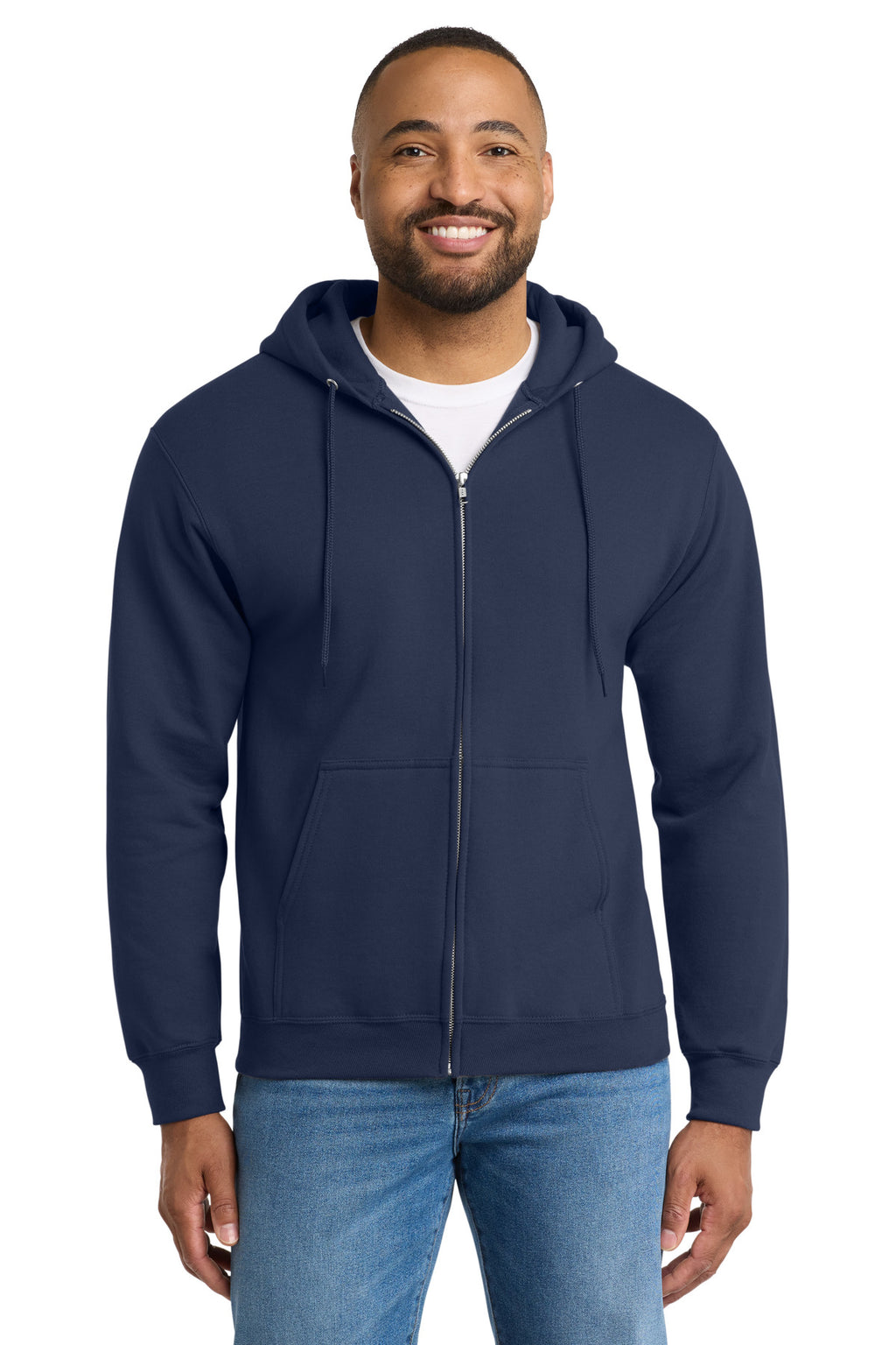 Port & Co Tall Essential Fleece Full-Zip Hooded Sweatshirt. PC90ZHT