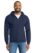Port & Co Tall Essential Fleece Full-Zip Hooded Sweatshirt. PC90ZHT