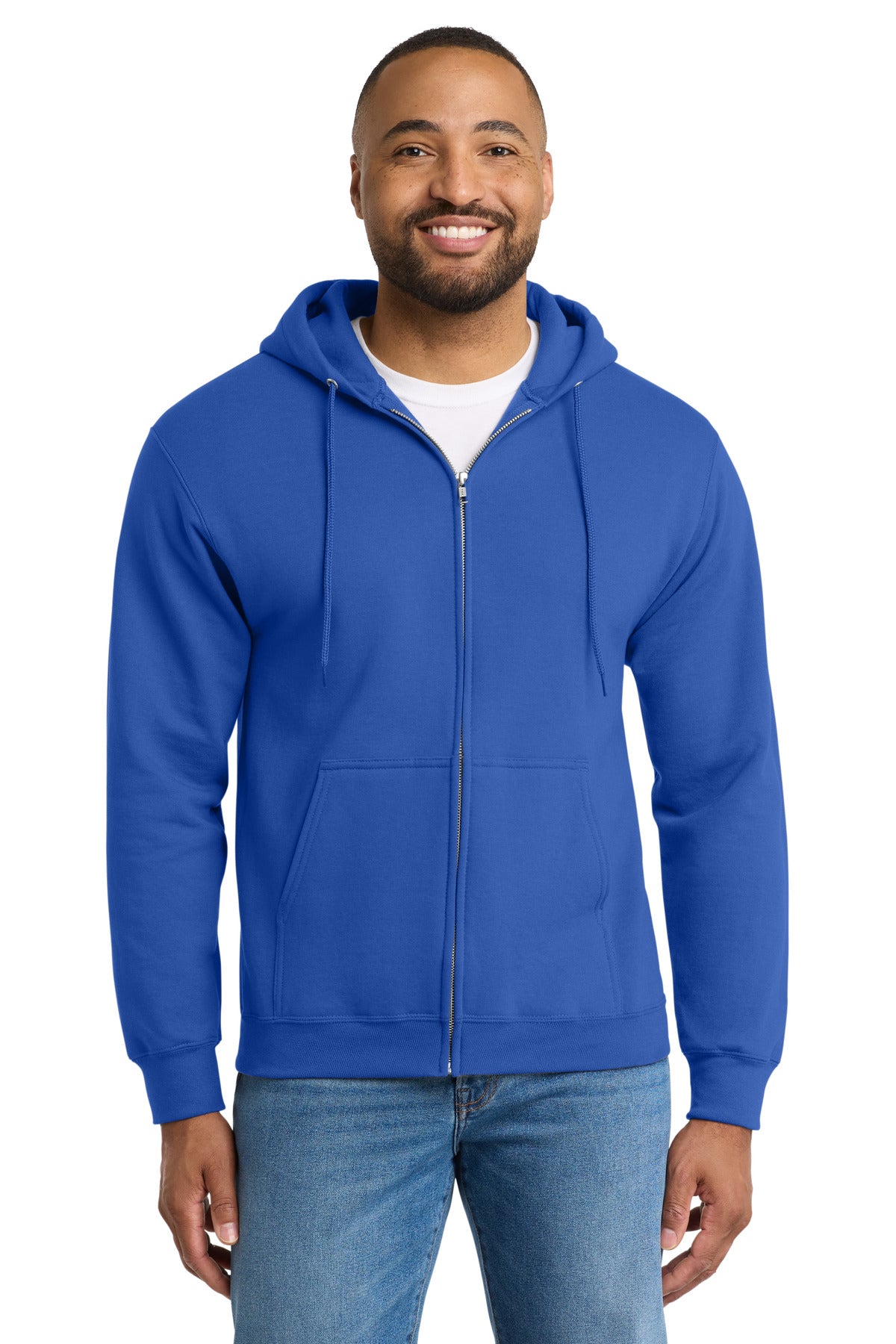 Port & Co Tall Essential Fleece Full-Zip Hooded Sweatshirt. PC90ZHT