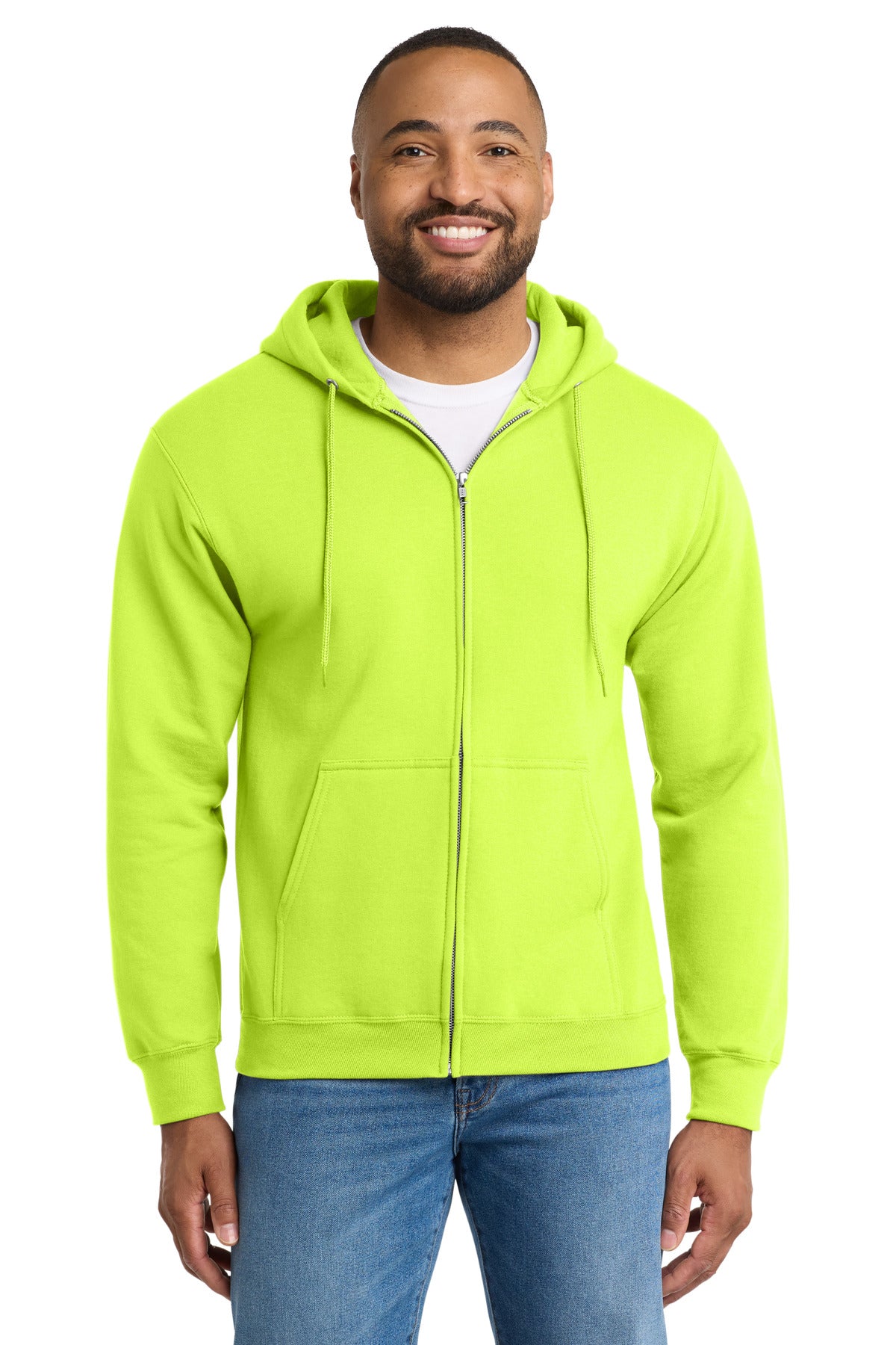 Port & Co Tall Essential Fleece Full-Zip Hooded Sweatshirt. PC90ZHT