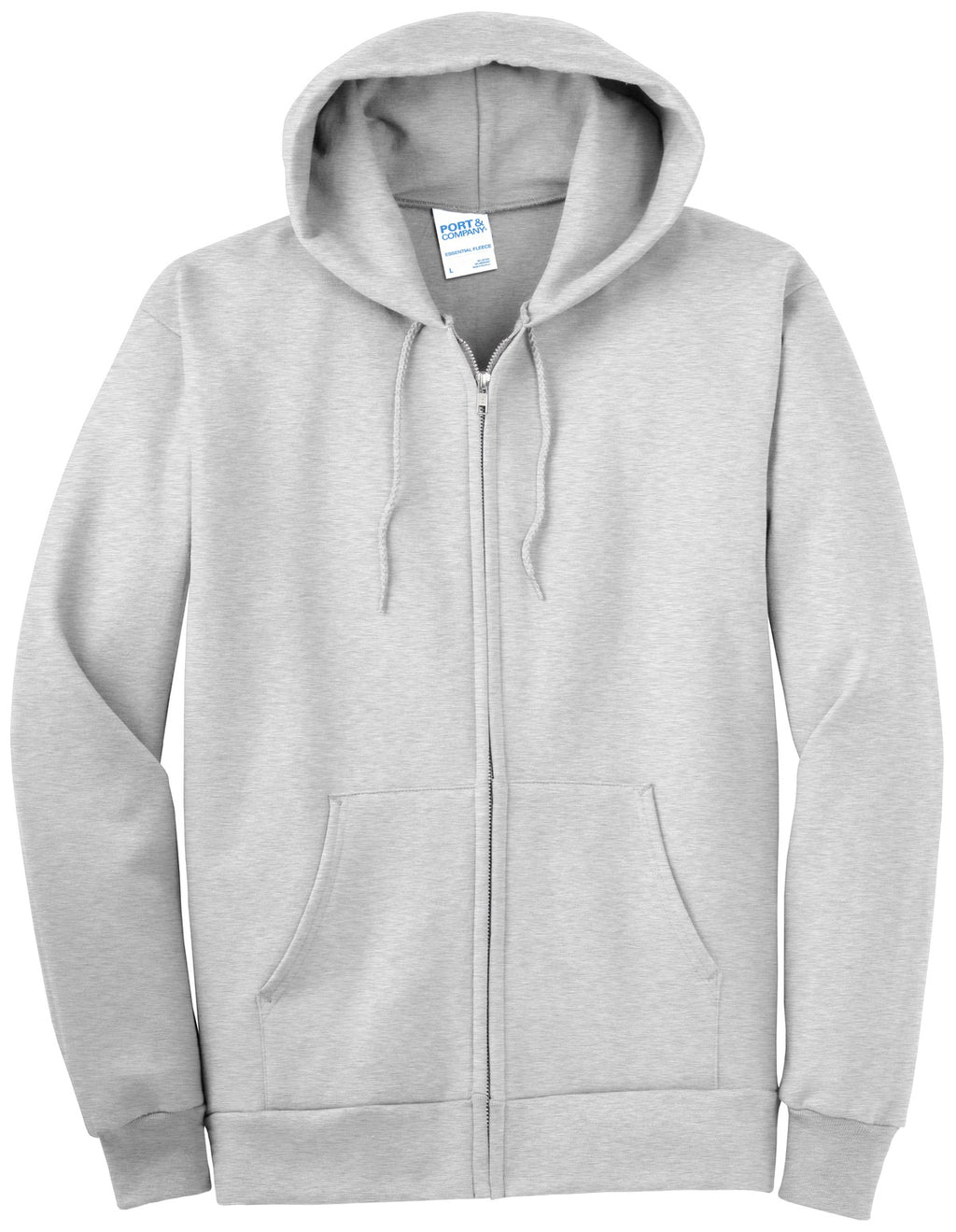 Port & Co Tall Essential Fleece Full-Zip Hooded Sweatshirt. PC90ZHT