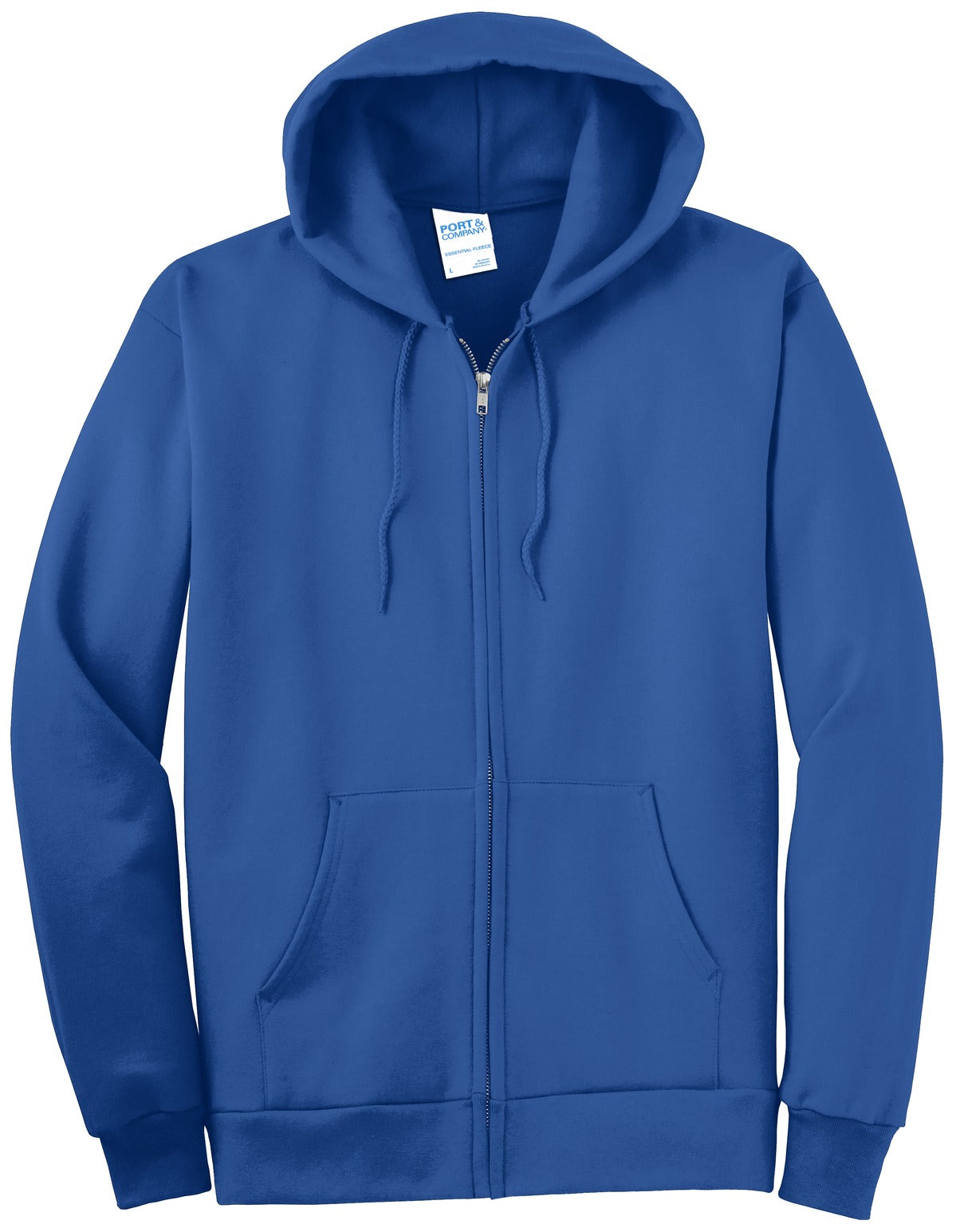 Port & Co Tall Essential Fleece Full-Zip Hooded Sweatshirt. PC90ZHT