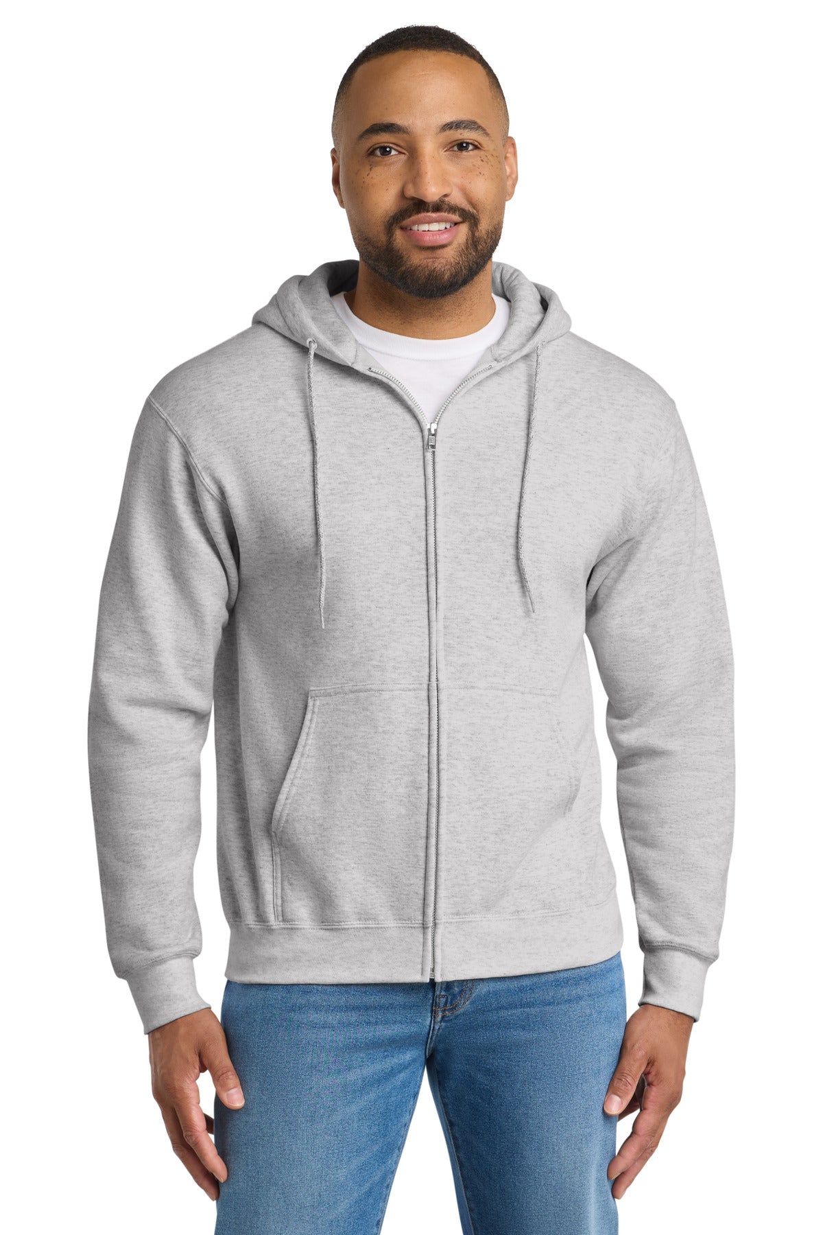 Port & Co Essential Fleece Full-Zip Hooded Sweatshirt.  PC90ZH