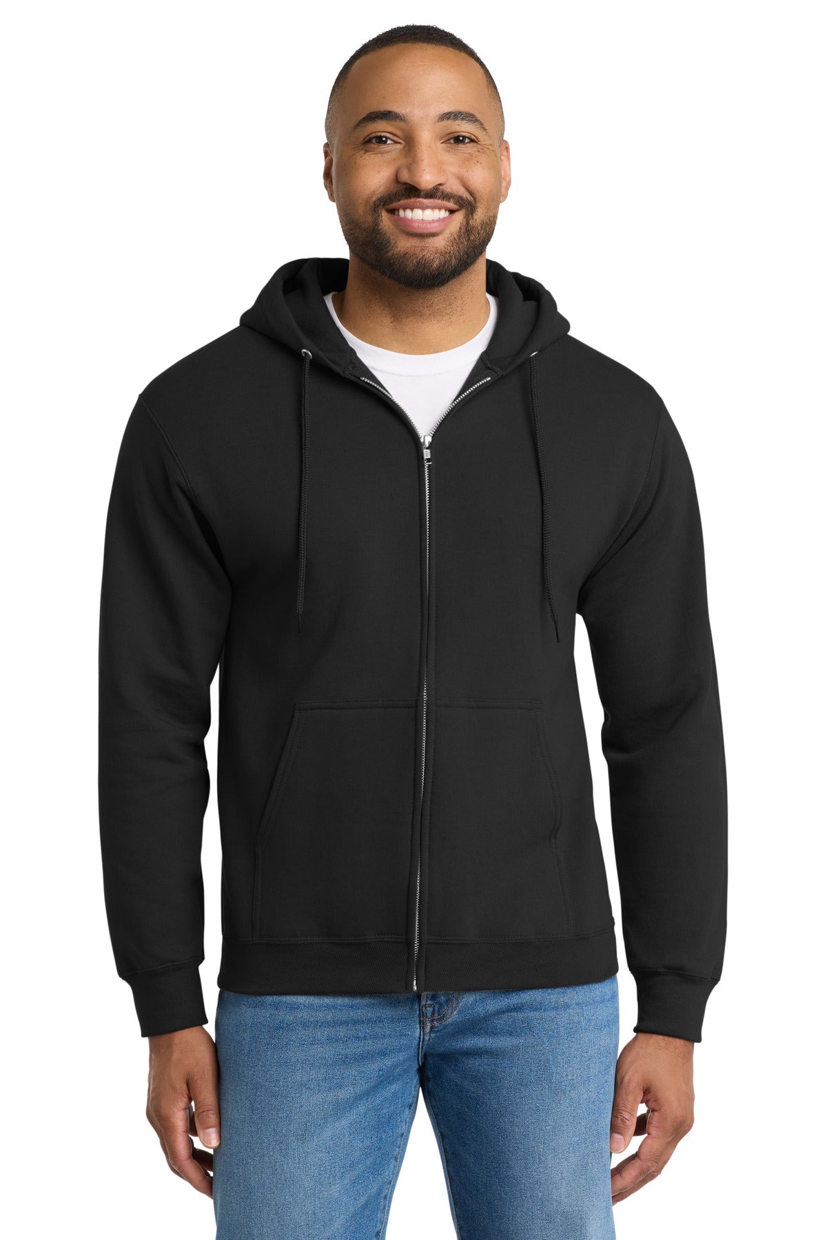 Port & Co Essential Fleece Full-Zip Hooded Sweatshirt.  PC90ZH