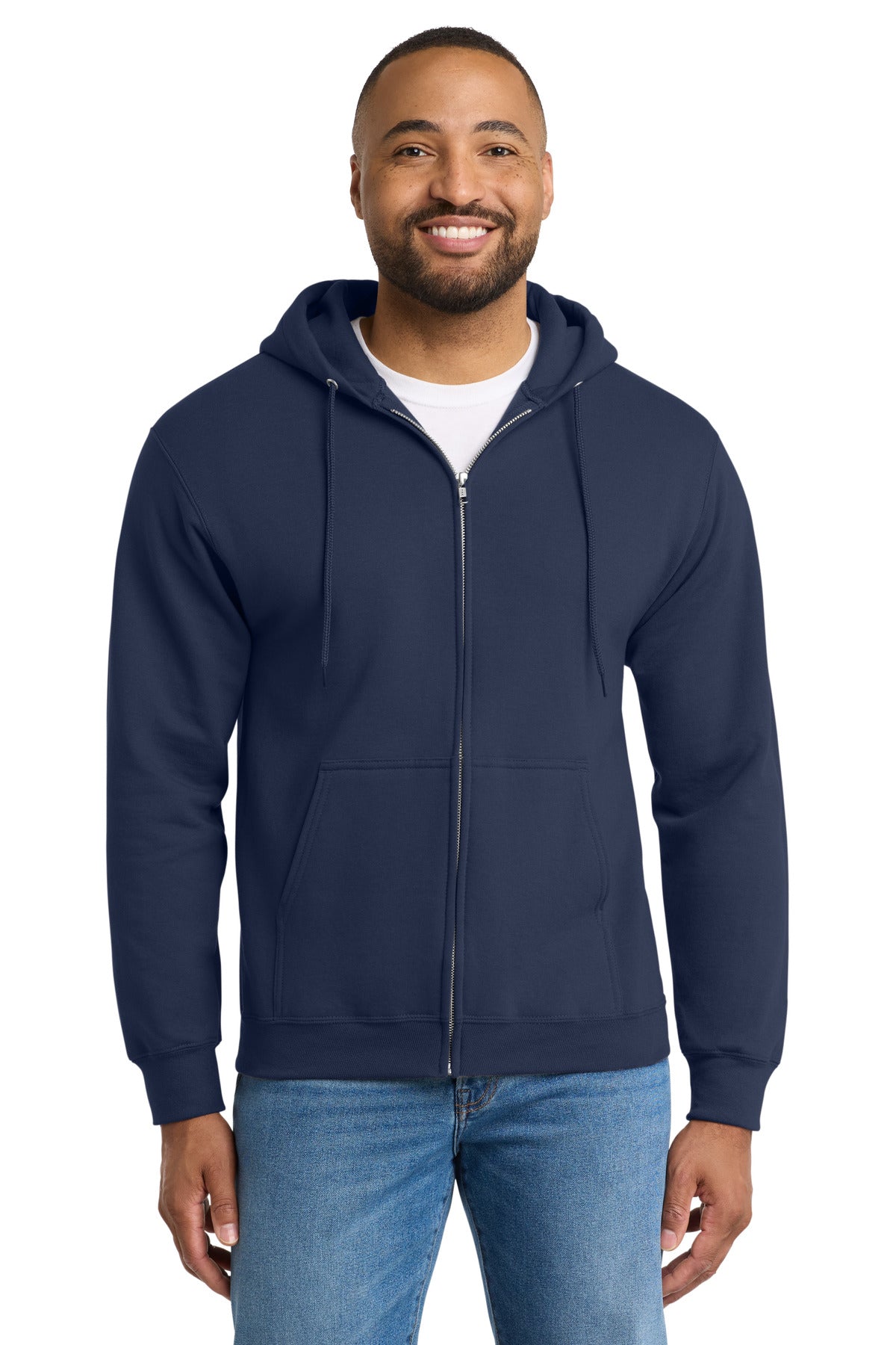 Port & Co Essential Fleece Full-Zip Hooded Sweatshirt.  PC90ZH