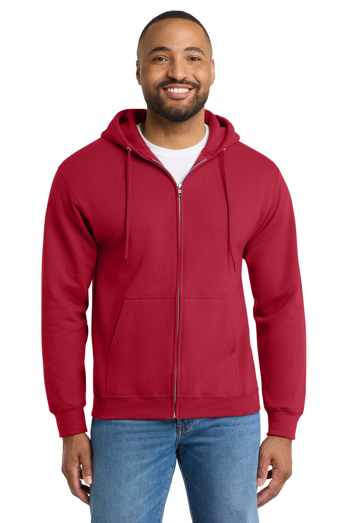 Port & Co Essential Fleece Full-Zip Hooded Sweatshirt.  PC90ZH