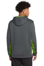 Sport-Tek Sport-Wick CamoHex Fleece Colorblock Hooded Pullover. ST239
