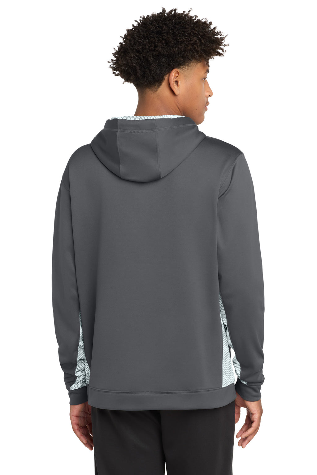 Sport-Tek Sport-Wick CamoHex Fleece Colorblock Hooded Pullover. ST239