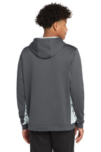 Sport-Tek Sport-Wick CamoHex Fleece Colorblock Hooded Pullover. ST239