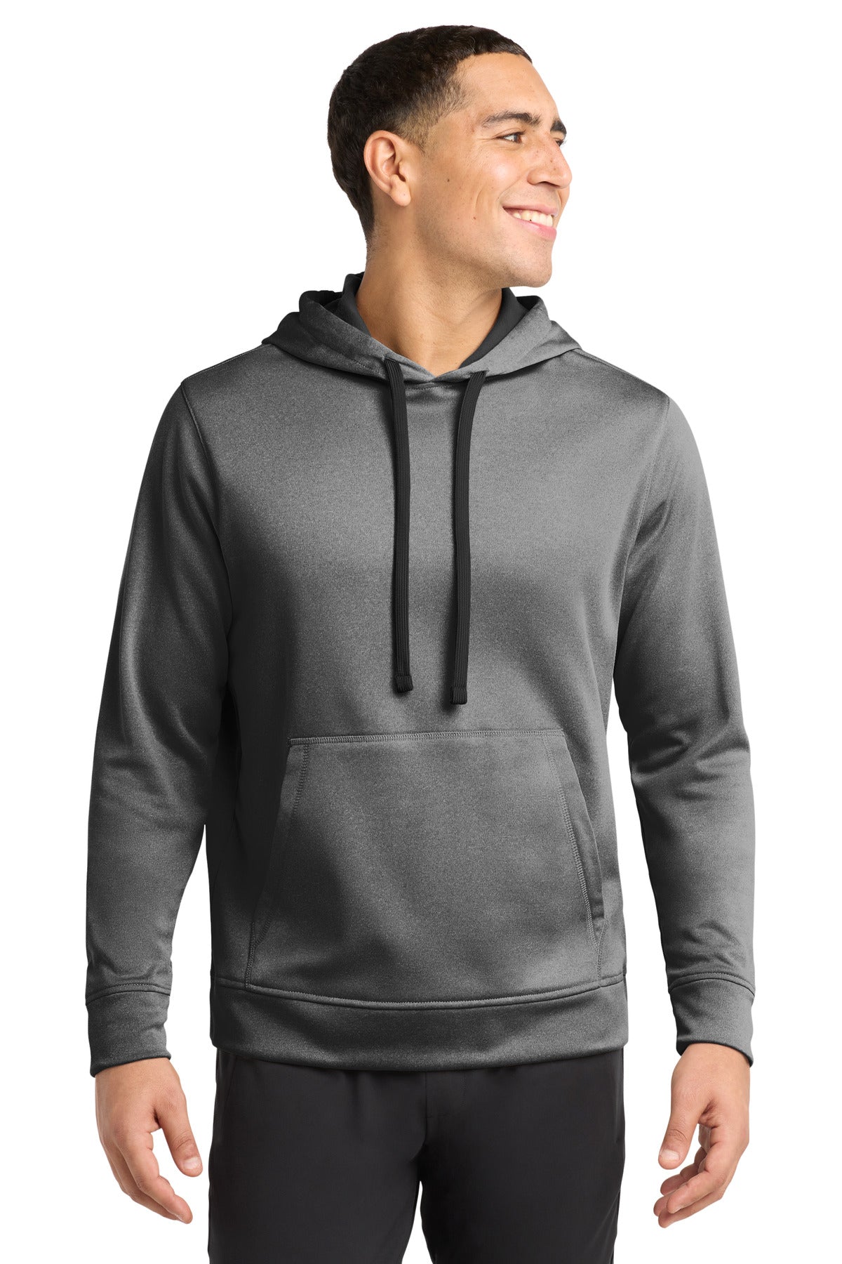 Sport-Tek  PosiCharge  Sport-Wick  Heather Fleece Hooded Pullover. ST264