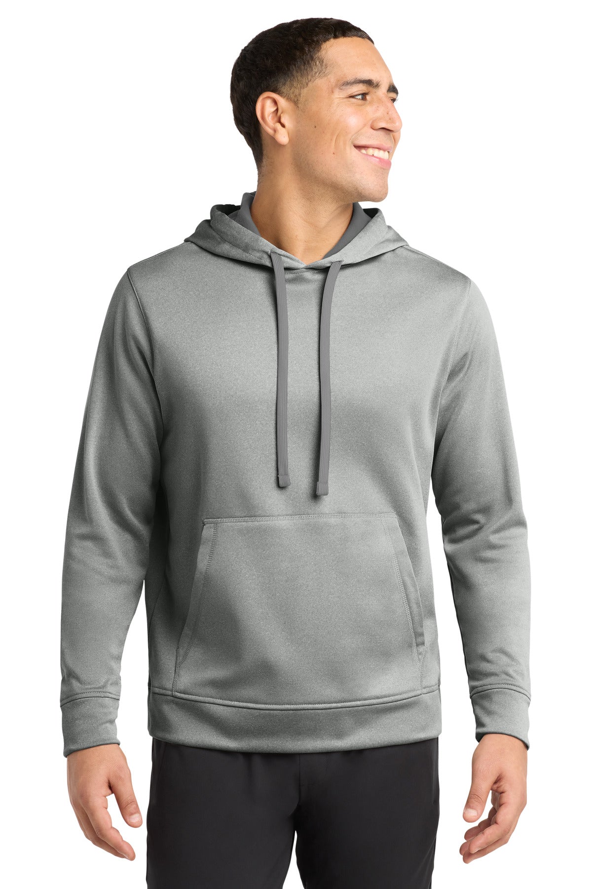 Sport-Tek  PosiCharge  Sport-Wick  Heather Fleece Hooded Pullover. ST264