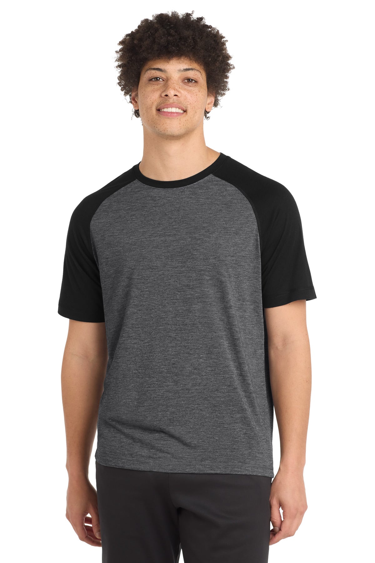 Sport-Tek  PosiCharge  Tri-Blend Wicking Raglan Tee. ST400